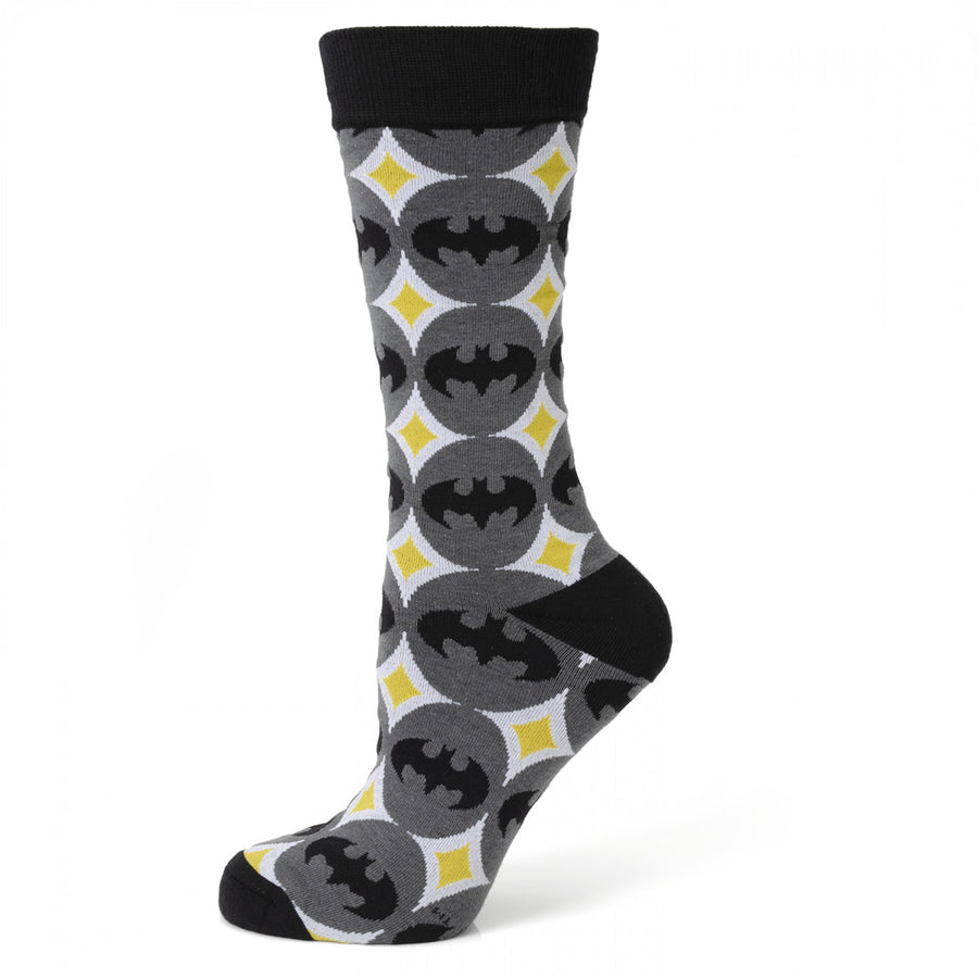 Batman Circle Logo Pattern Dress Socks Image 1