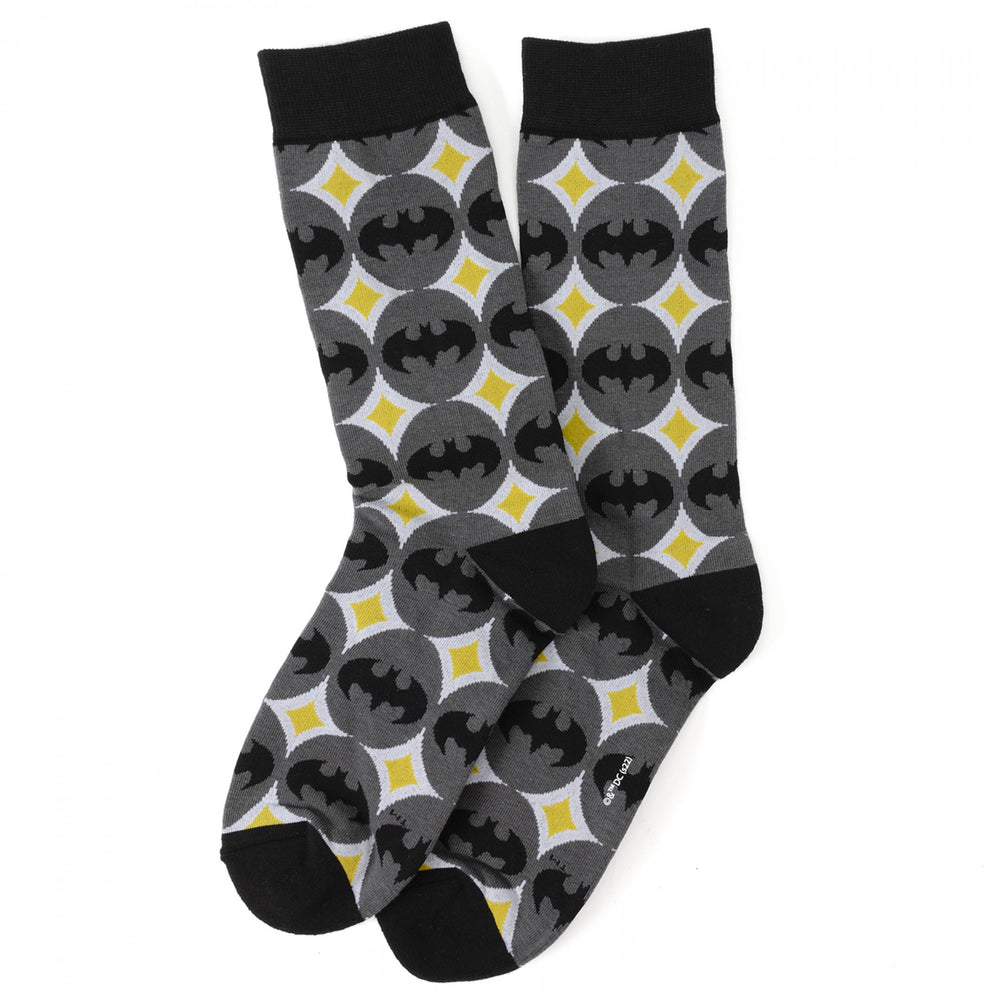 Batman Circle Logo Pattern Dress Socks Image 2