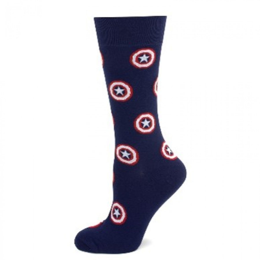 Captain America Shield Logo Dress Socks Image 1