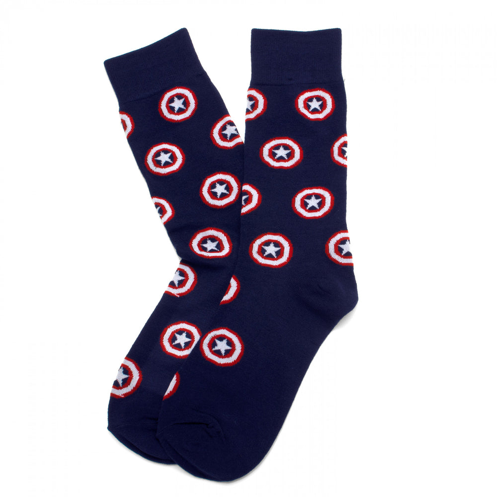 Captain America Shield Logo Dress Socks Image 2
