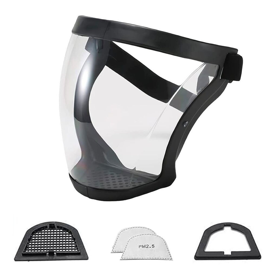 Full Face Protective Mask Anti-fog Shield Safety Transparent Head Cover Image 1