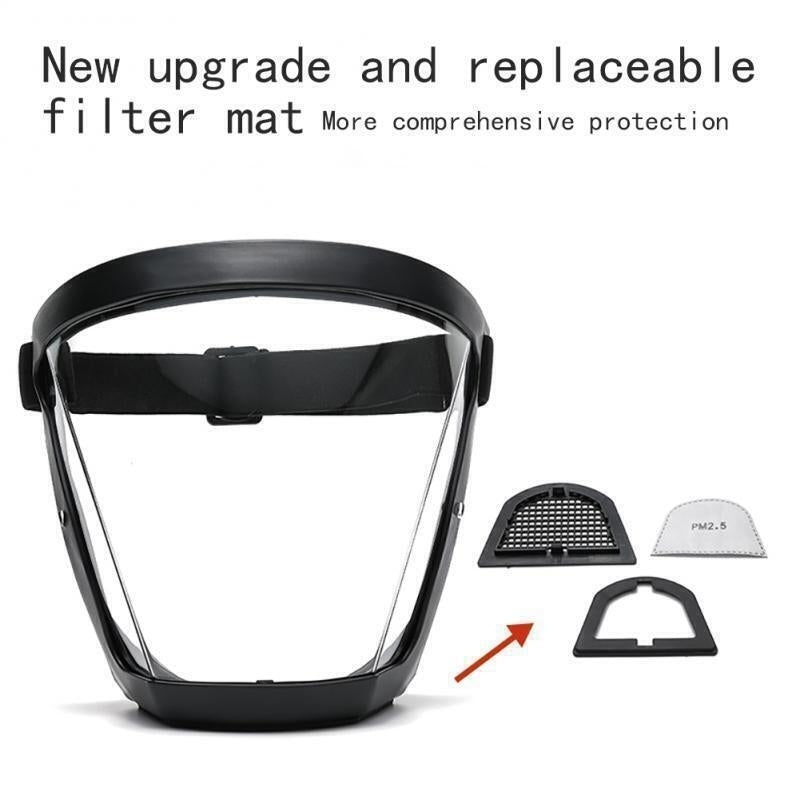 Full Face Protective Mask Anti-fog Shield Safety Transparent Head Cover Image 2