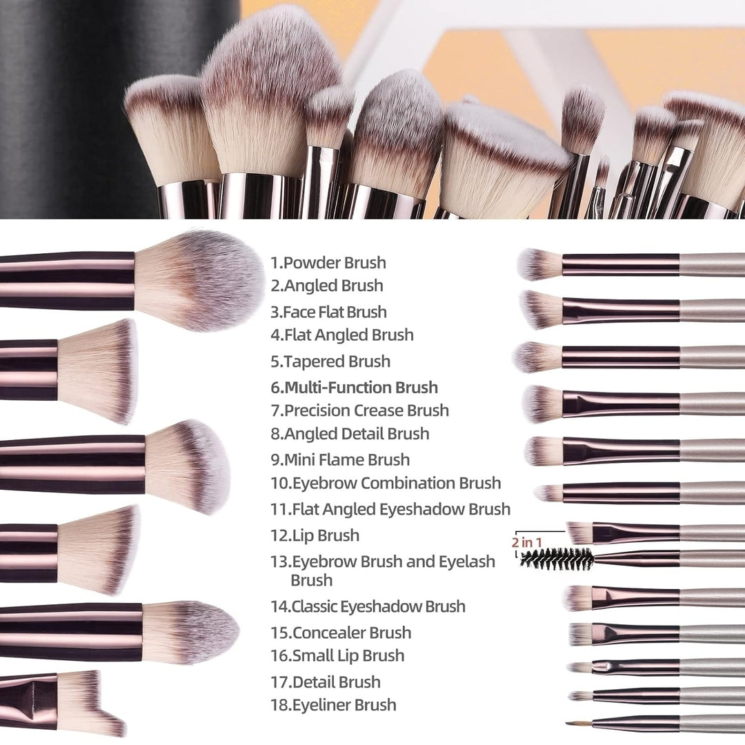 Makeup Brush Set 18 Pcs Image 3