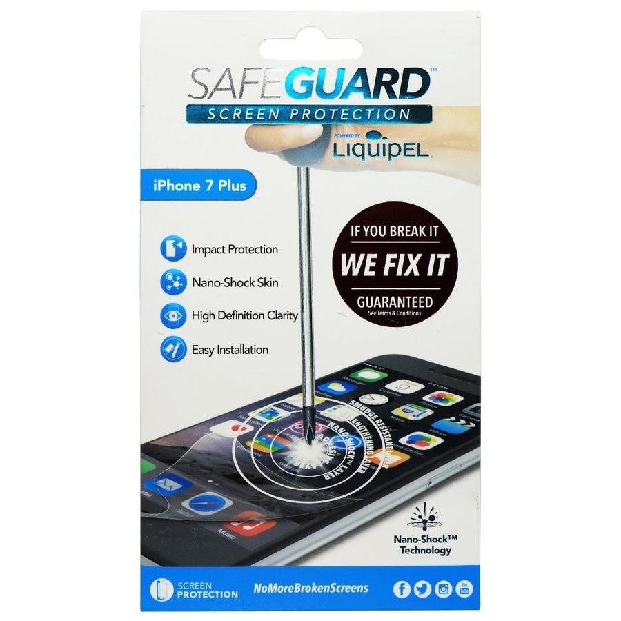 Liquipel Safeguard LITE Screen Protector for Apple iPhone 7 Plus - Clear (Refurbished) Image 1