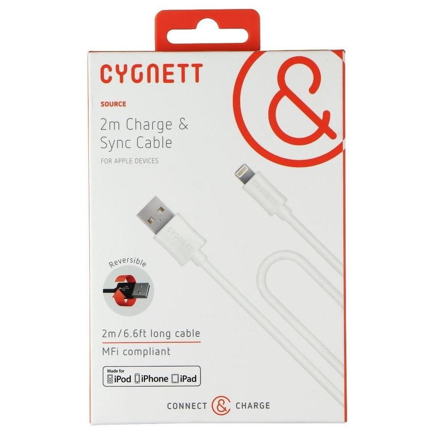 Cygnett (2m / 6.6ft) Charge and Sync Cable for Apple Products - White (Refurbished) Image 1
