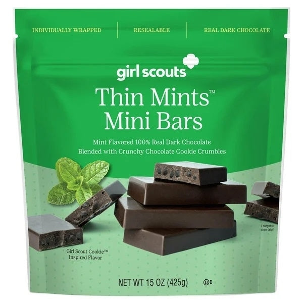 Girls Scouts Thin Mints Mini Bars15 Ounce Image 1