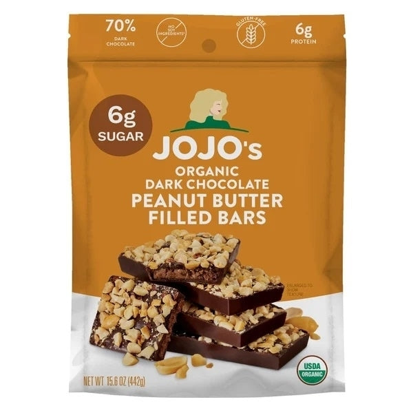 Jojos Organic Dark Chocolate Peanut Butter Filled Bars15.6 Ounce Image 1