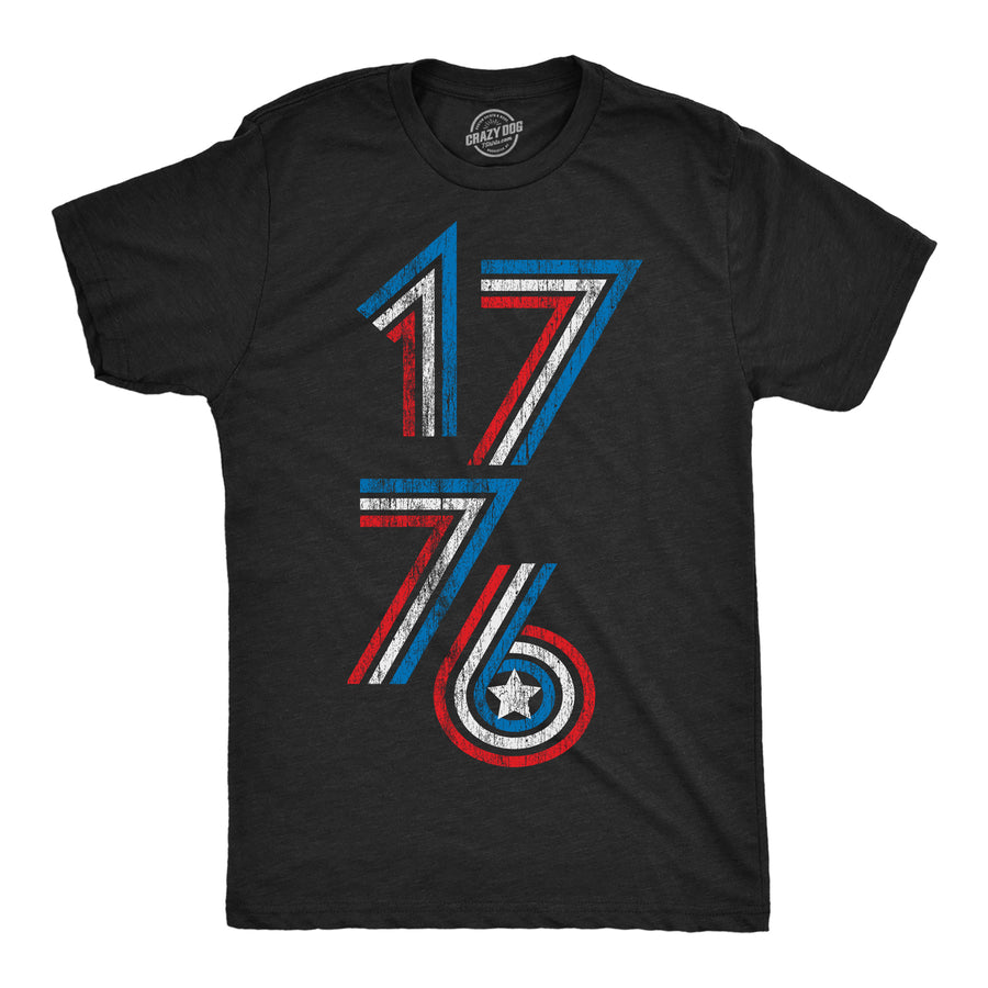 Mens 1776 Stripes Funny T Shirt Awesome Fourth Of July Graphic Tee For Men Image 1