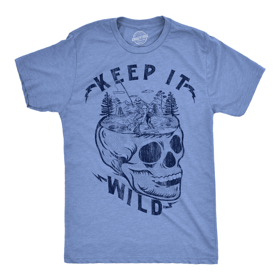 Mens Funny T Shirts Keep It Wild Sarcastic Nature Graphic Tee For Men Image 1