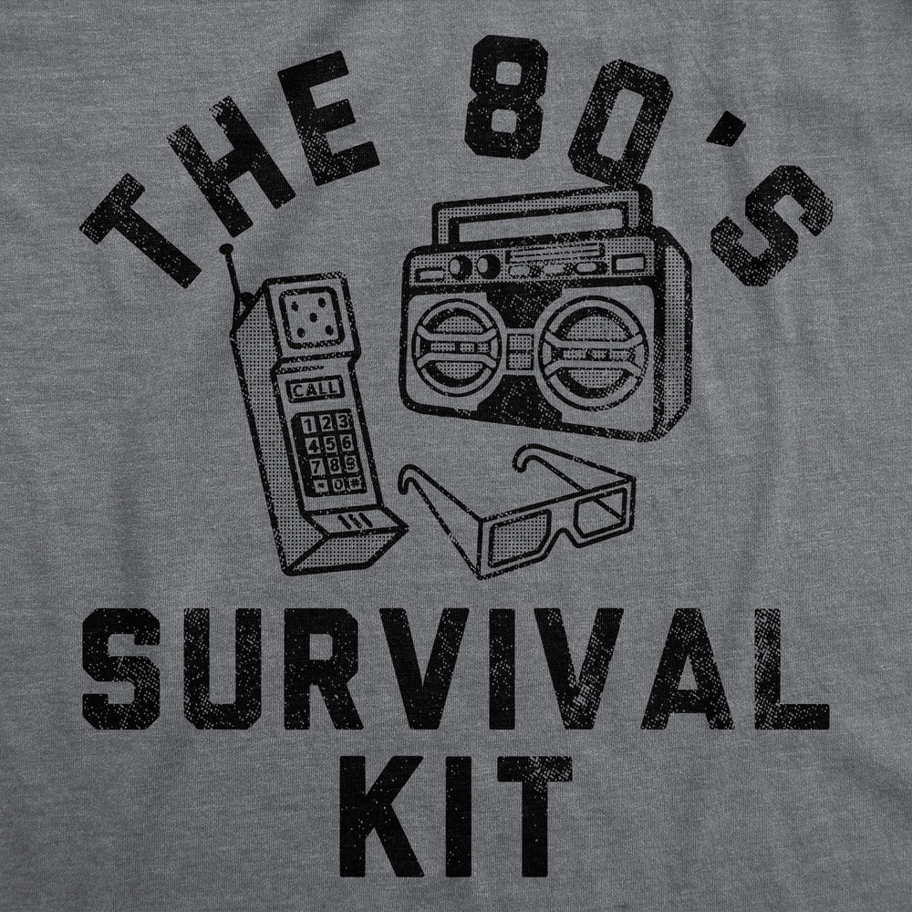 Womens Funny T Shirts The 80s Survival Kit Sarcastic Retro Graphic Tee For Ladies Image 2