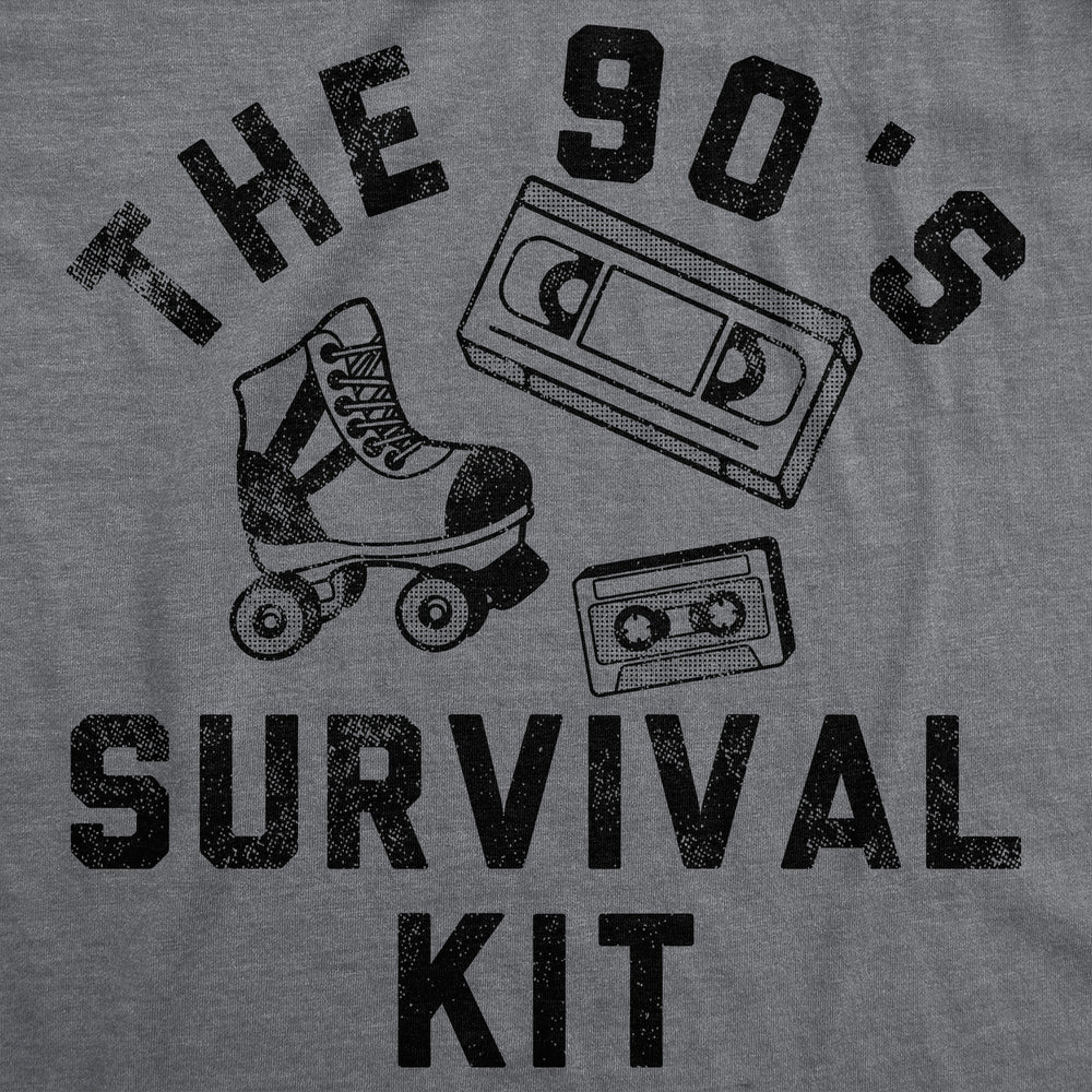 Womens Funny T Shirts The 90s Survival Kit Sarcastic Retro Graphic Tee For Ladies Image 2