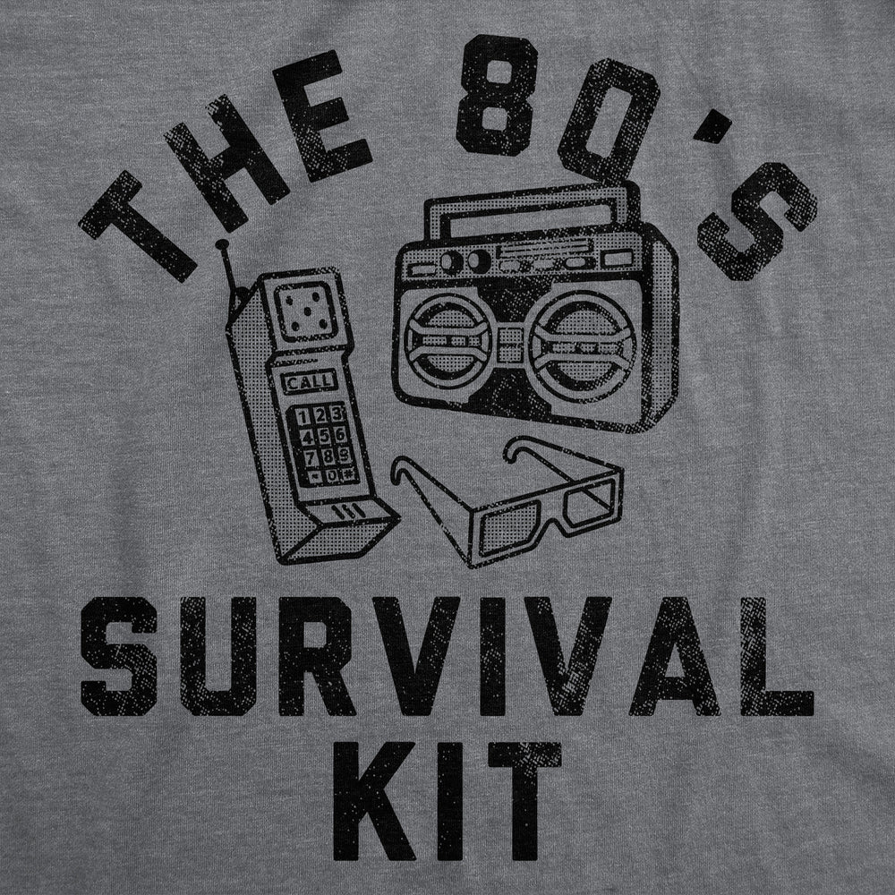 Mens Funny T Shirts The 80s Survival Kit Sarcastic Retro Graphic Tee For Men Image 2