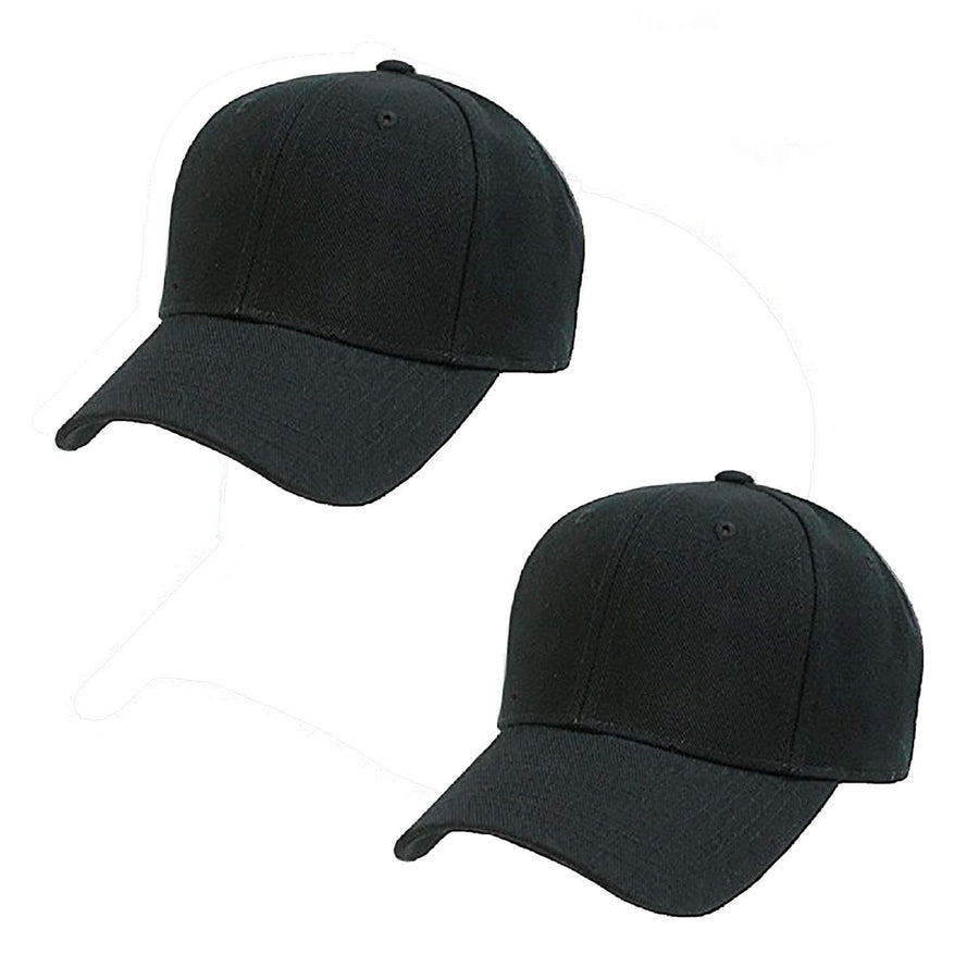 Mechaly Comfortable Solid Unisex Baseball Cap Hat - 2 Pack Image 1