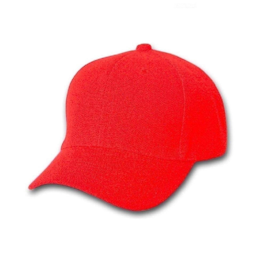 Pack of 12 Plain Polyester Unisex Baseball Caps - Blank Hat with Solid Color Image 1
