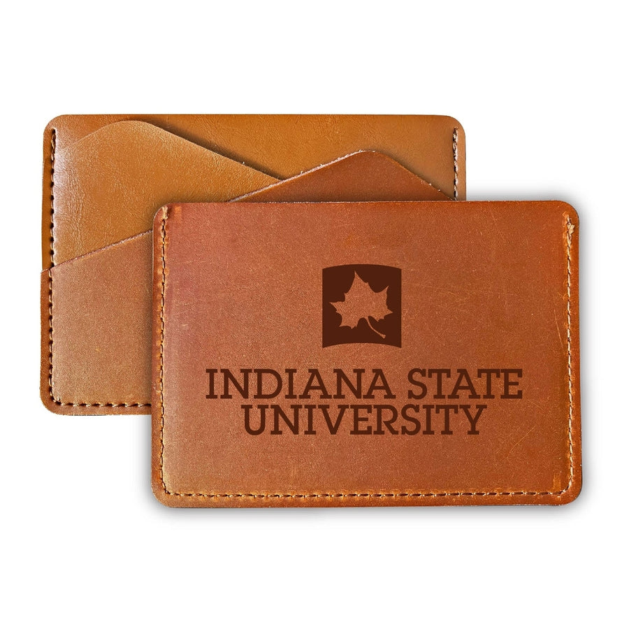 Indiana State University Leather Card Holder Wallet Officially Licensed Collegiate Product Image 1
