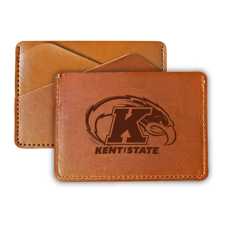 Kent State University Leather Card Holder Wallet Officially Licensed Collegiate Product Image 1