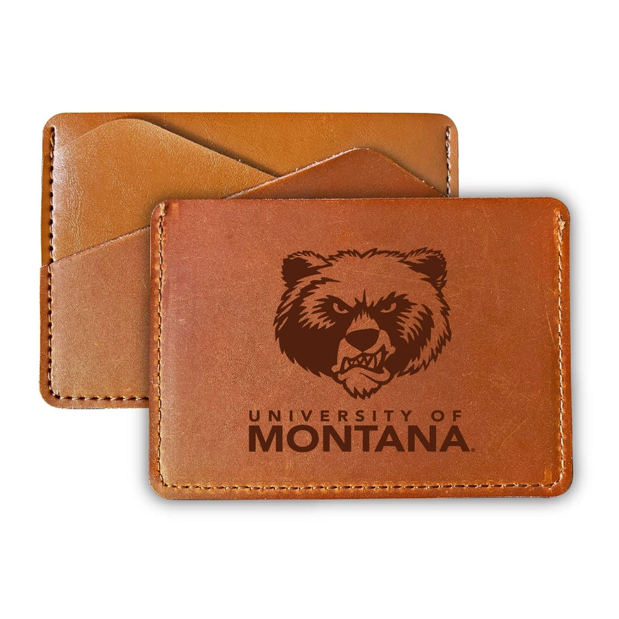 Montana University Leather Card Holder Wallet Officially Licensed Collegiate Product Image 1