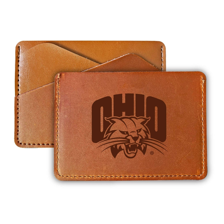 Ohio University Leather Card Holder Wallet Officially Licensed Collegiate Product Image 1