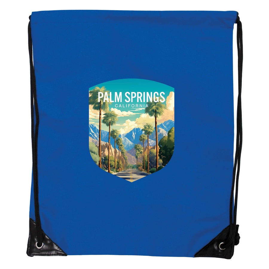 Palm Springs California Design A Souvenir Cinch Bag with Drawstring Backpack Image 1