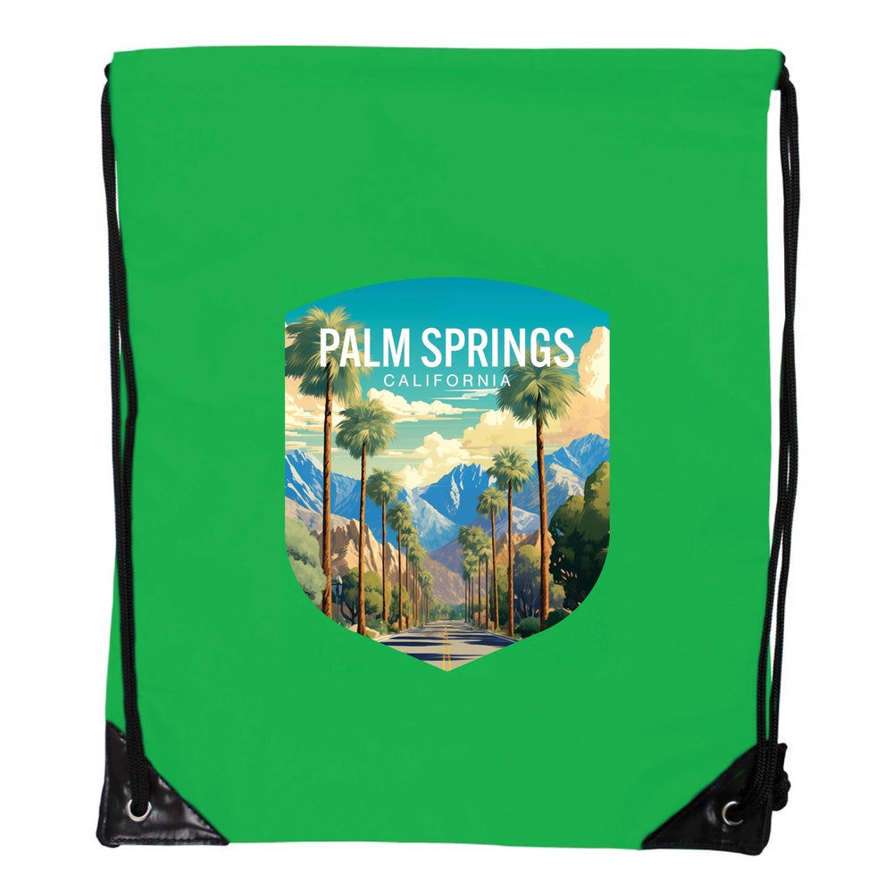 Palm Springs California Design A Souvenir Cinch Bag with Drawstring Backpack Image 2