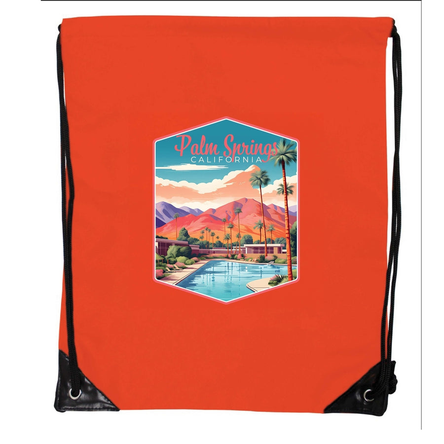 Palm Springs California Design B Souvenir Cinch Bag with Drawstring Backpack Image 1