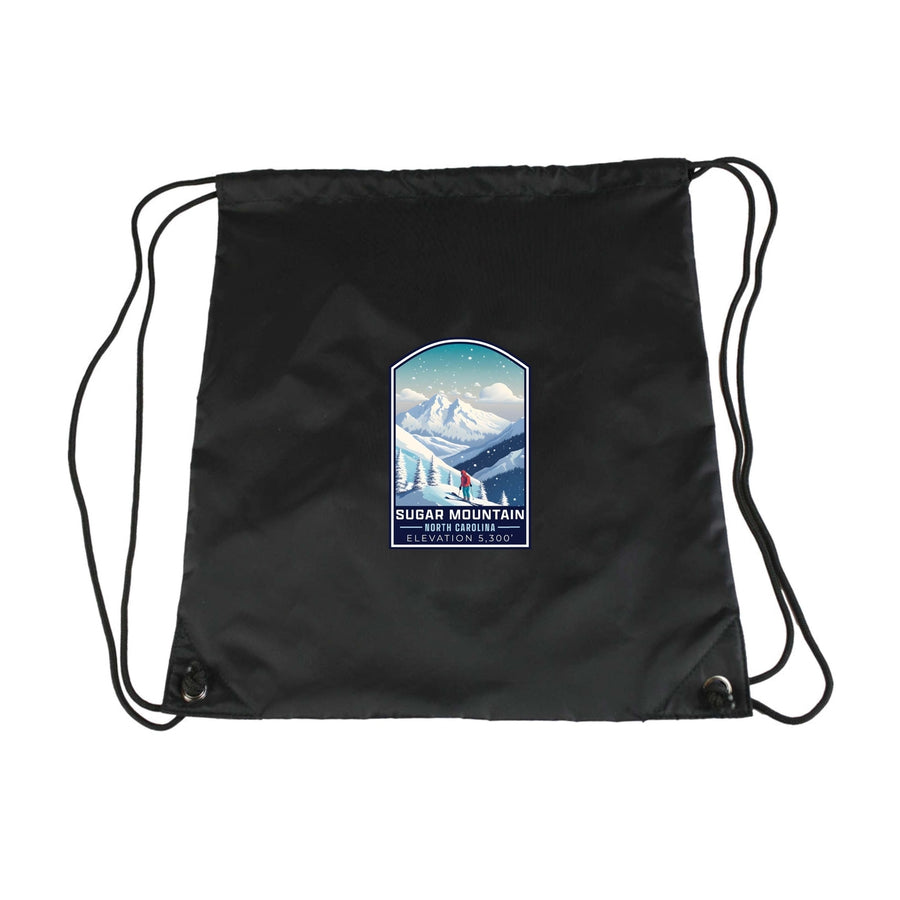 Sugar Mountain North Carolina Design B Souvenir Cinch Bag with Drawstring Backpack Image 1