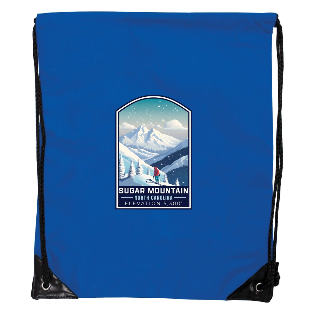 Sugar Mountain North Carolina Design B Souvenir Cinch Bag with Drawstring Backpack Image 2