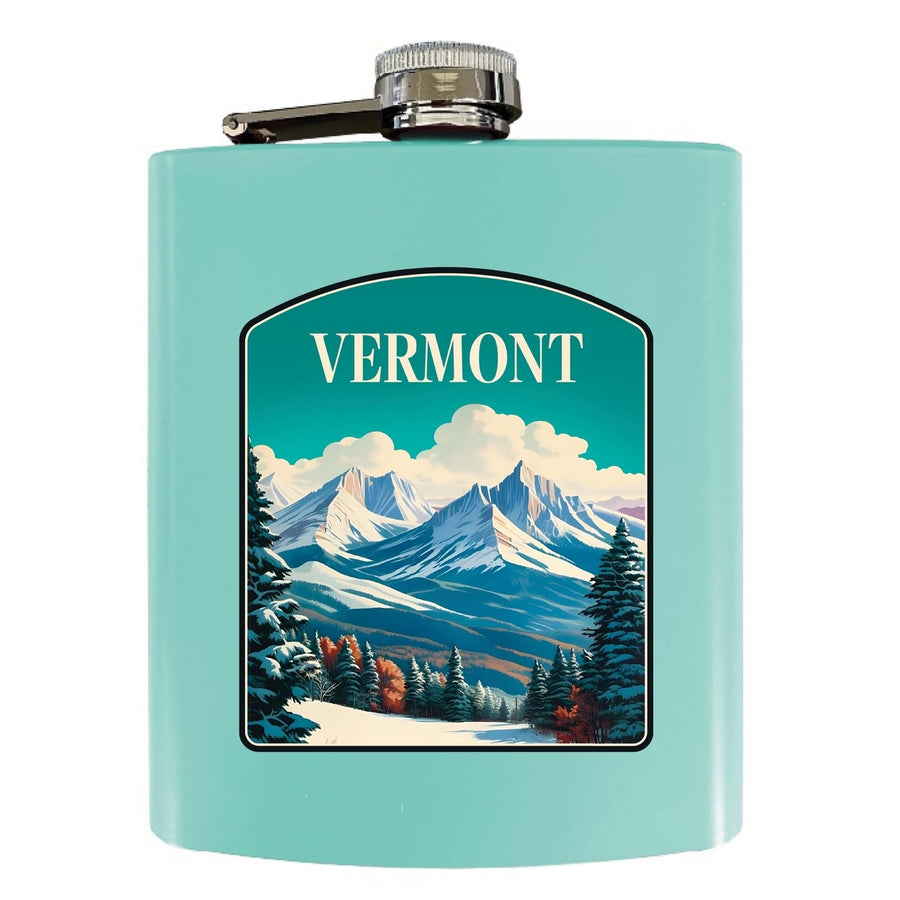 Vermont Design A Souvenir 7 oz Steel Flask Matte Finish Image 1