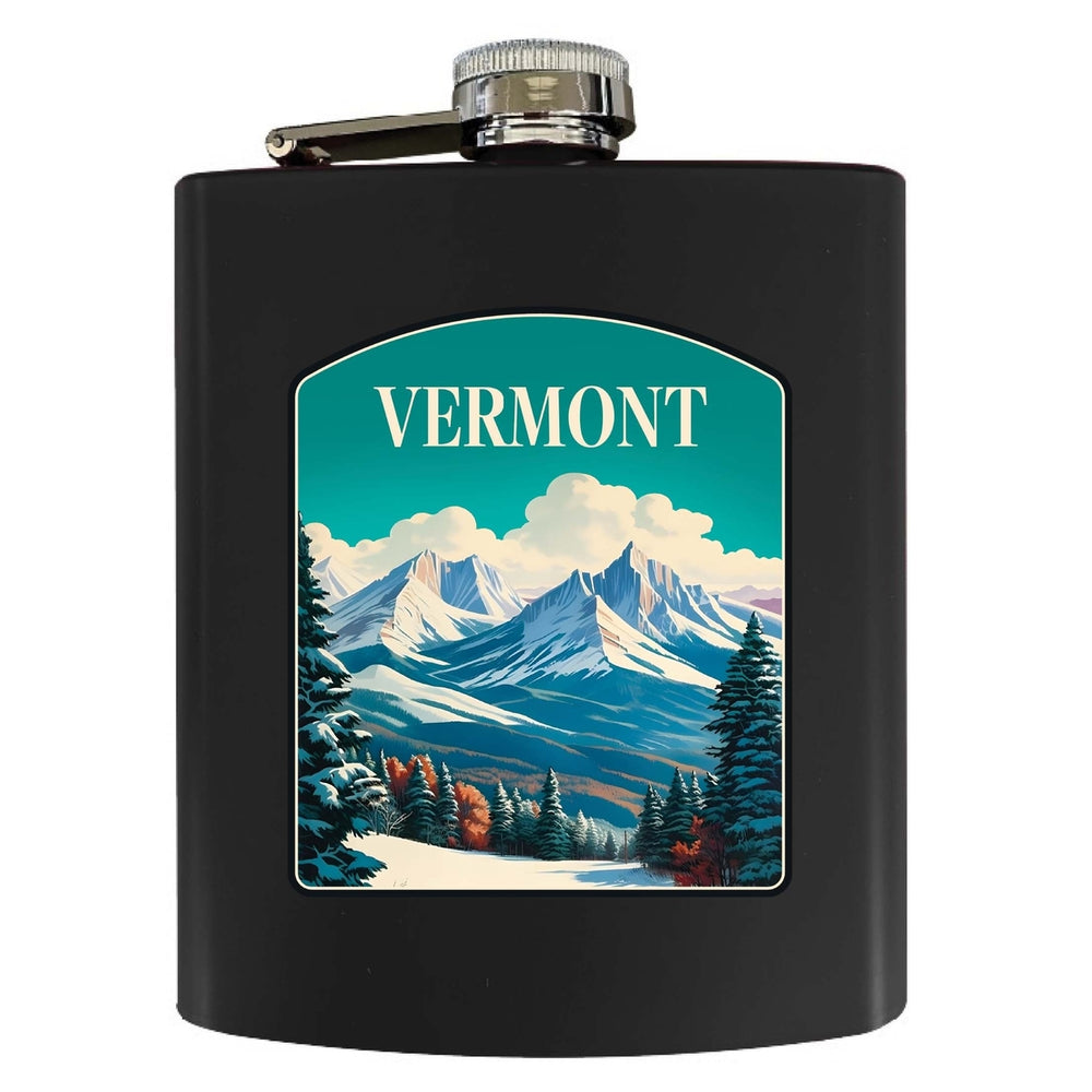 Vermont Design A Souvenir 7 oz Steel Flask Matte Finish Image 2