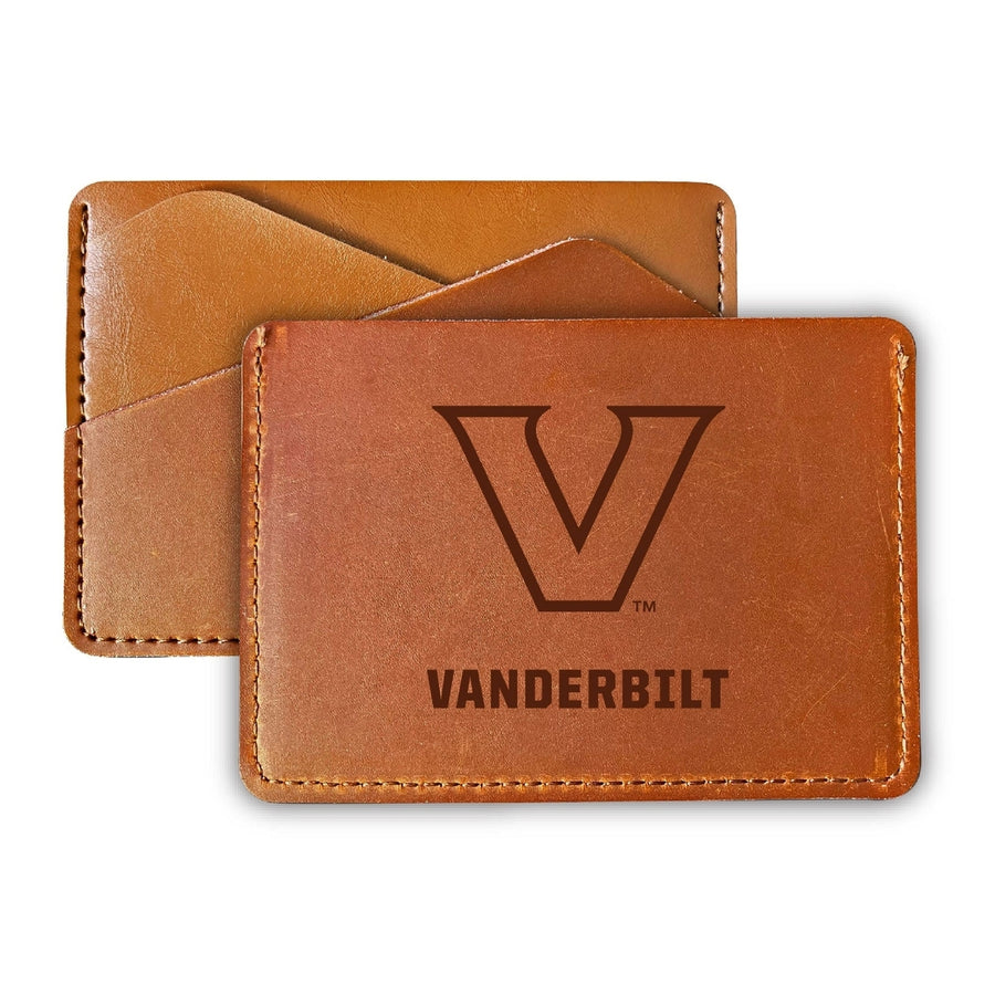 Vanderbilt University Leather Card Holder Wallet Officially Licensed Collegiate Product Image 1