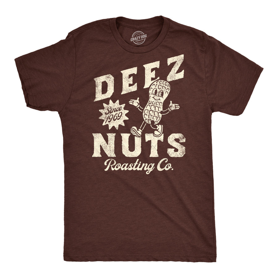 Mens Funny T Shirts Deez Nuts Roasting Co Sarcastic Novelty Tee For Men Image 1