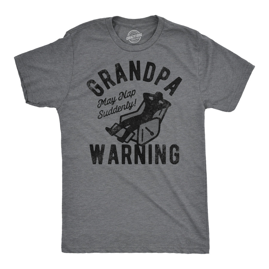 Mens Funny T Shirts Grandpa Warning Sarcastic Fathers Day Tee For Men Image 1