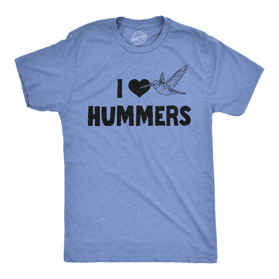 Mens Funny T Shirts I Heart Hummers Sarcastic Humming Bird Graphic Tee For Men Image 1