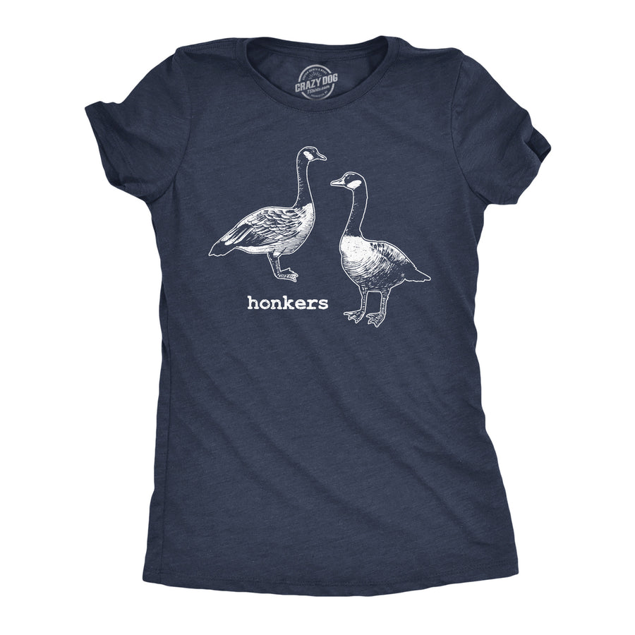 Womens Funny T Shirts Honkers Sarcastic Goose Graphic Tee For Ladies Image 1