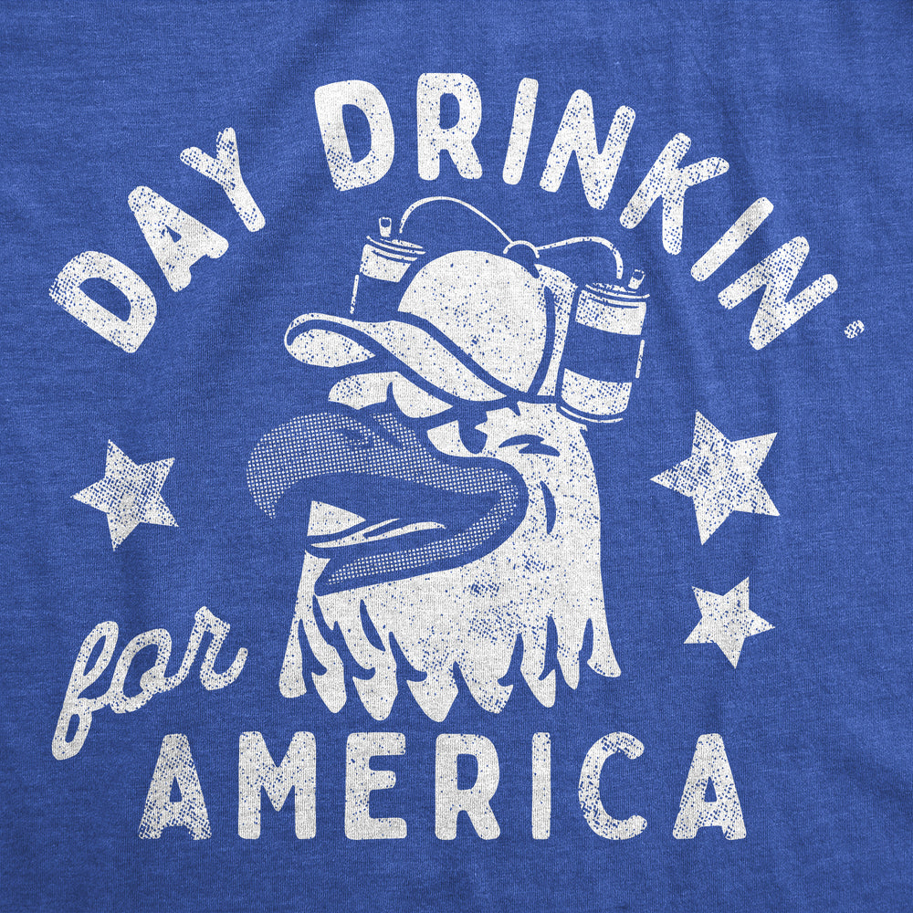 Mens Funny T Shirts Day Drinkin For America Sarcastic Fourth Of July Tee For Men Image 2