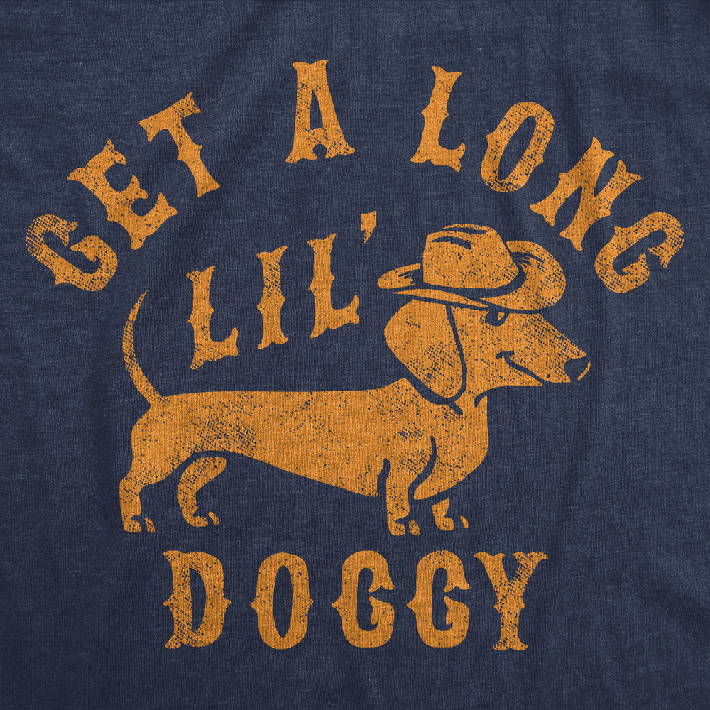 Womens Funny T Shirts Get A Long Lil Doggy Sarcastic Wiener Dog Tee For Ladies Image 2