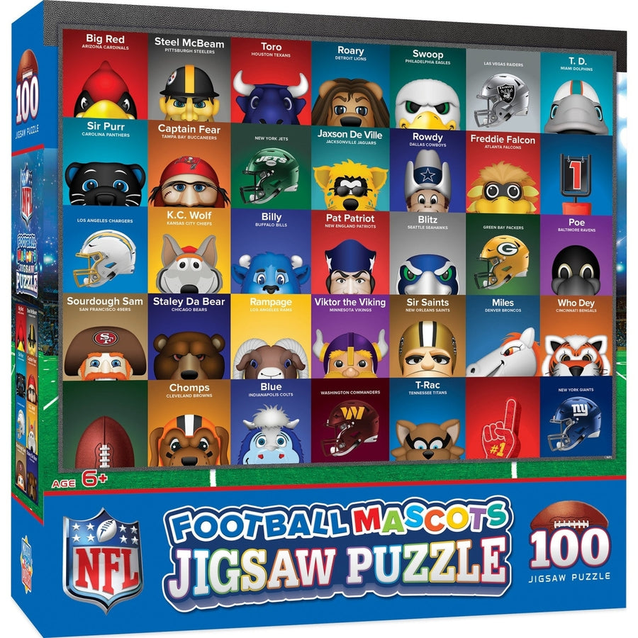 NFL Mascots 100 Piece Jigsaw Puzzle Image 1
