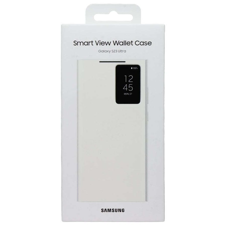 Samsung Smart View Wallet Case for Galaxy S23 Ultra - Cream Image 1