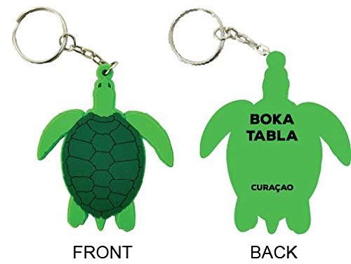 Boka Tabla Curaao Souvenir Green Turtle Keychain Image 1
