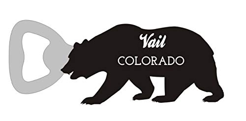 Vail Colorado Camping Souvenir Bear Bottle Opener Image 1
