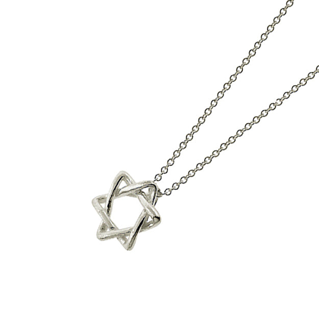 Sterling Silver Star of David Necklace Image 1