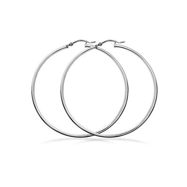 Sterling Silver Haute Hoop Earrings Image 1