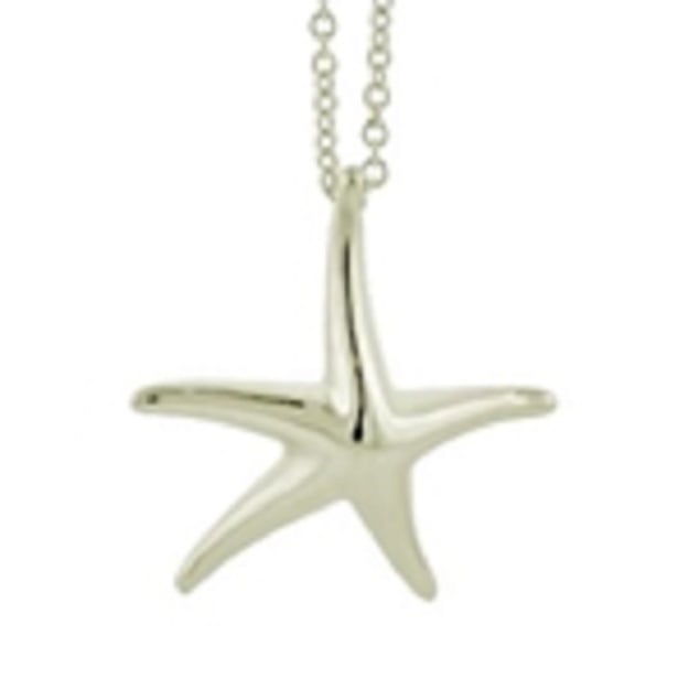 Sterling Silver Large Star Fish Necklace Image 1