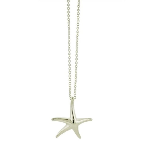 Sterling Silver Large Star Fish Necklace Image 2