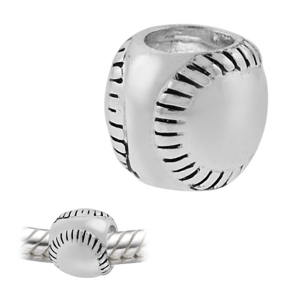 Sterling Silver Sports Theme Pandora-Compatible Bead Charm Pendant Image 4