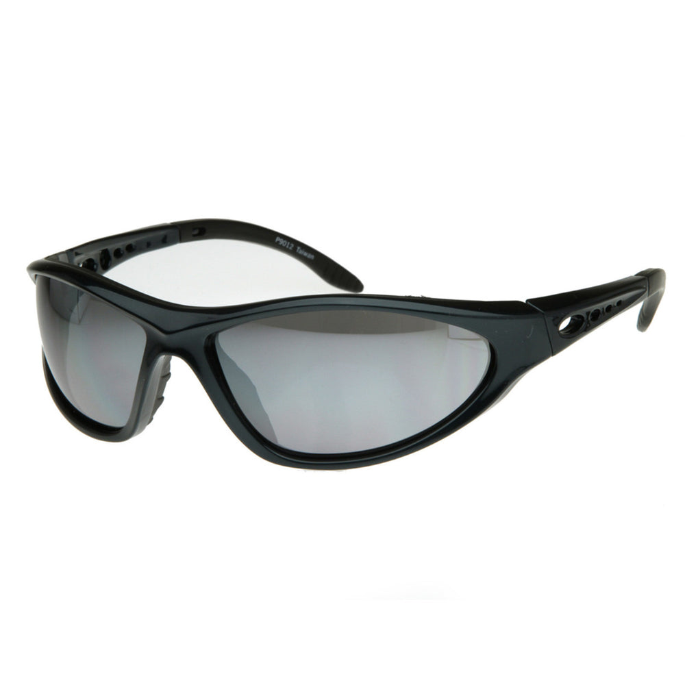 Aggressive TR-90 Material Sports Frame Sunglasses with Strap - 8278 Image 2