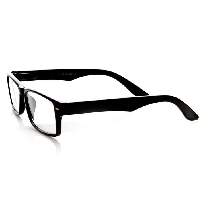 Casual Fashion Horned Rim Rectangular Frame Clear Lens Eye Glasses - 8715 Image 4