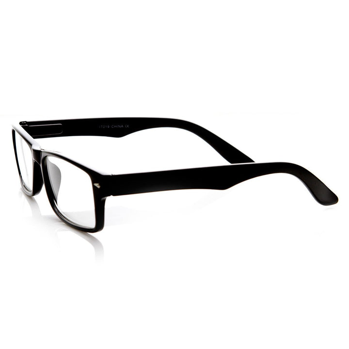 Horned Rim Rectangular Frame Clear Lens Glasses Casual Fashion 8715 Acetate Image 4