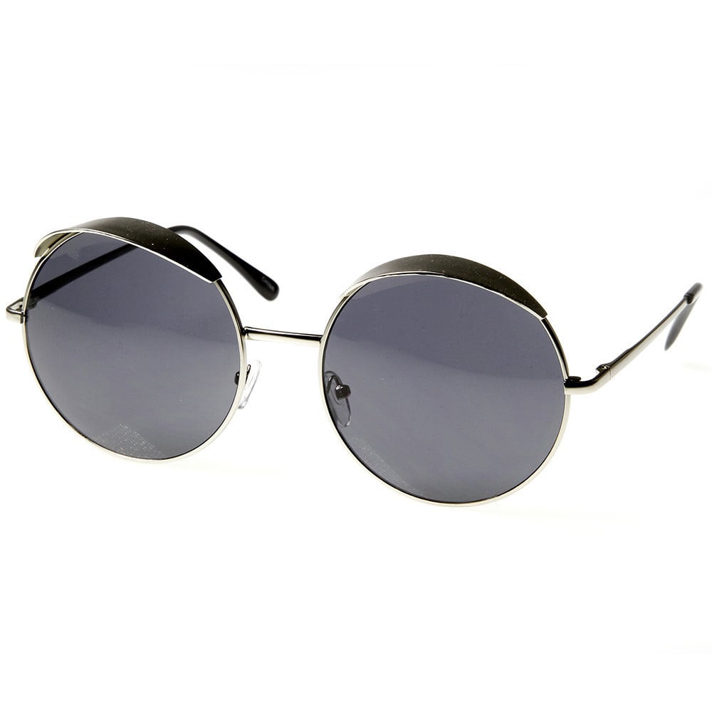 Chic Metal Round Circle Womens Oversized Sunglasses UV Protection 8626 Image 1