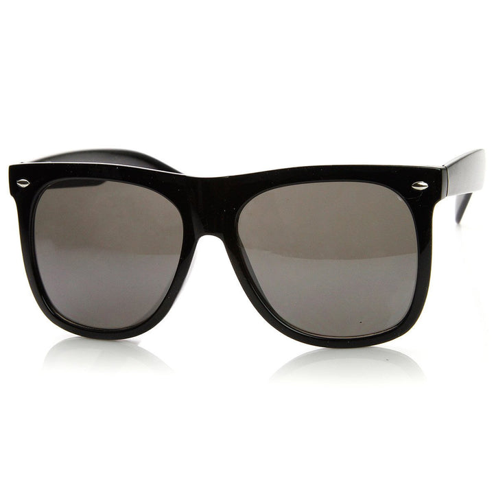 Large Oversized Horned Rim Sunglasses Dark Tinted Lens Model 8889 Acetate Frame Image 1